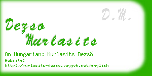 dezso murlasits business card
